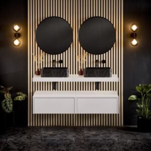 Scudo Shelph Matt White 1200 x 500mm Basin Vanity Shelf