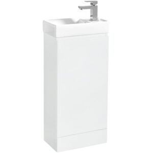 Scudo Waterguard 390mm Gloss White Waterproof Cloakroom Vanity Unit & Basin