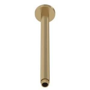 Nuie Round Brushed Brass Ceiling Shower Arm 310mm