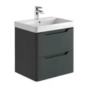 Scudo Ella 600 Anthracite Wall Hung Vanity Unit