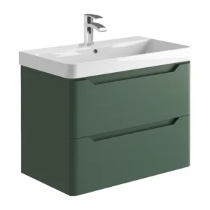 Scudo Ella 800 Sage Green Wall Hung Vanity Unit