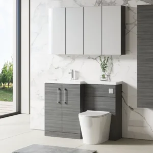 Nuie Arno Anthracite Floor Standing Unit and Basin