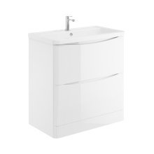 Scudo Bella 800 Gloss White Floor Standing Vanity Unit