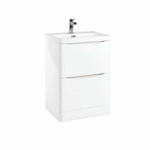 Scudo Bella 600 Gloss White Floor Standing Vanity Unit