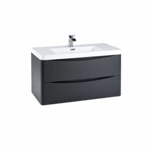 Scudo Bella 900 Matt Grey Wall Hung Vanity Unit
