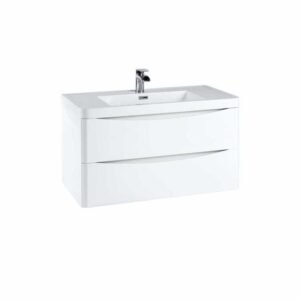 Scudo Bella 900 Gloss White Wall Hung Vanity Unit