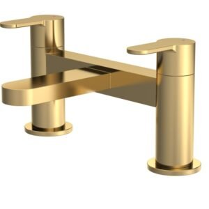 Scudo Core Brushed Brass Wall Mounted Bath Filler