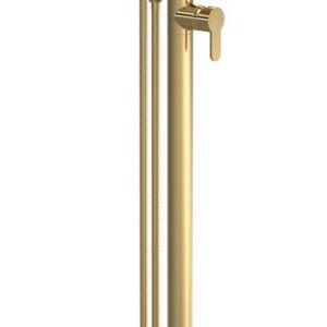 Nuie Arvan  Brushed Brass Freestanding Bath Shower Mixer Tap