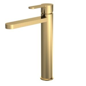 Nuie Arvan Tall Brushed Brass Mono Basin Mixer Tap - CLEARANCE
