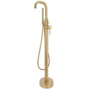 Scudo Core Brushed Brass Freestanding Bath Shower Mixer Tap NU-018