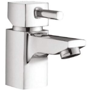 Scudo Forme Chrome Mini Mono Basin Mixer Tap with Push Waste