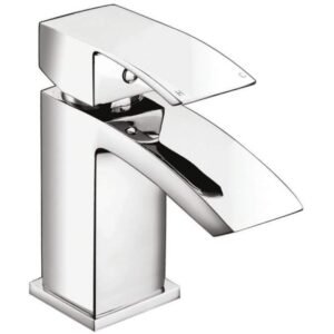 Scudo Descent Mono Mini Cloakroom Basin Mixer Tap with Waste