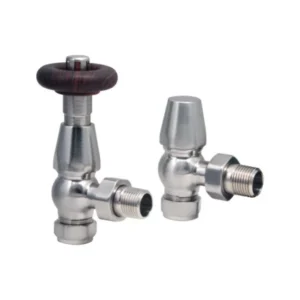 Scudo Traditional Corner Nickel Thermostatic Radiator Valves
