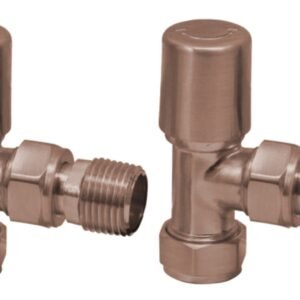 Scudo Brushed Bronze Angled Radiator Valves