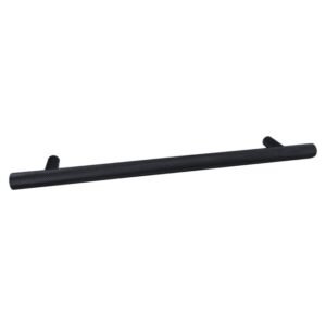 Nuie Knurled Matt Black 155mm Handle 96mm Centres