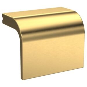 Nuie Brushed Brass 40mm Square Drop Handle 32mm Centres