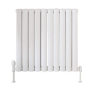 Scudo Apex 600 x 590mm White Horizontal Double Designer Radiator