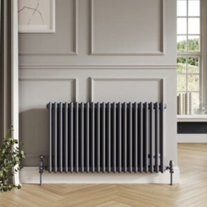 Scudo 2 Column 600 x 1010mm Anthracite Horizontal Designer Radiator