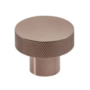 Scudo Knurled Brushed Bronze Round Knob Handle