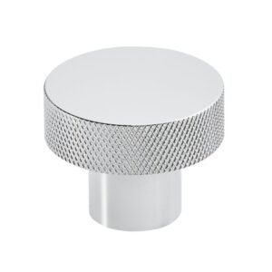 Scudo Knurled Chrome Round Knob Handle