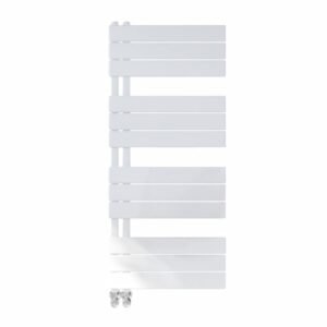 Scudo Thames 1150 x 500mm White Designer Towel Rail