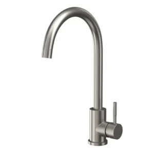 Scudo Manhattan Monobloc Kitchen Mixer Tap Brushed Stainless Steel