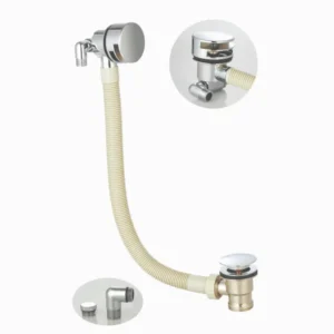 Scudo Chrome Round Bath Filler & Overflow with Waste